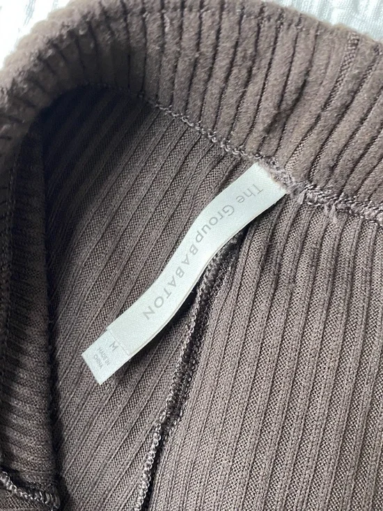 ARITZIA The Group by Babaton Pants Ribbed Flare Brown Soft Size M Loungewear - Picture 6 of 13